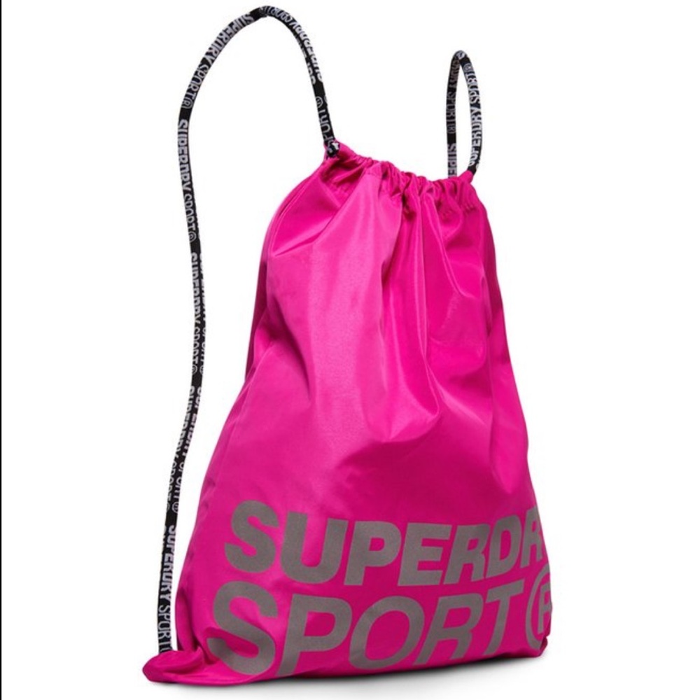 Superdry Sport Neon Pink Drawstring Bag